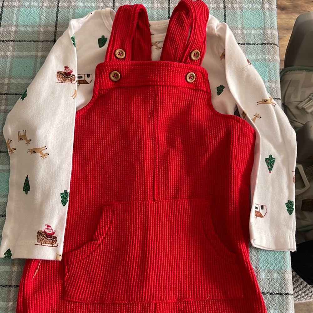 Christmas overall set